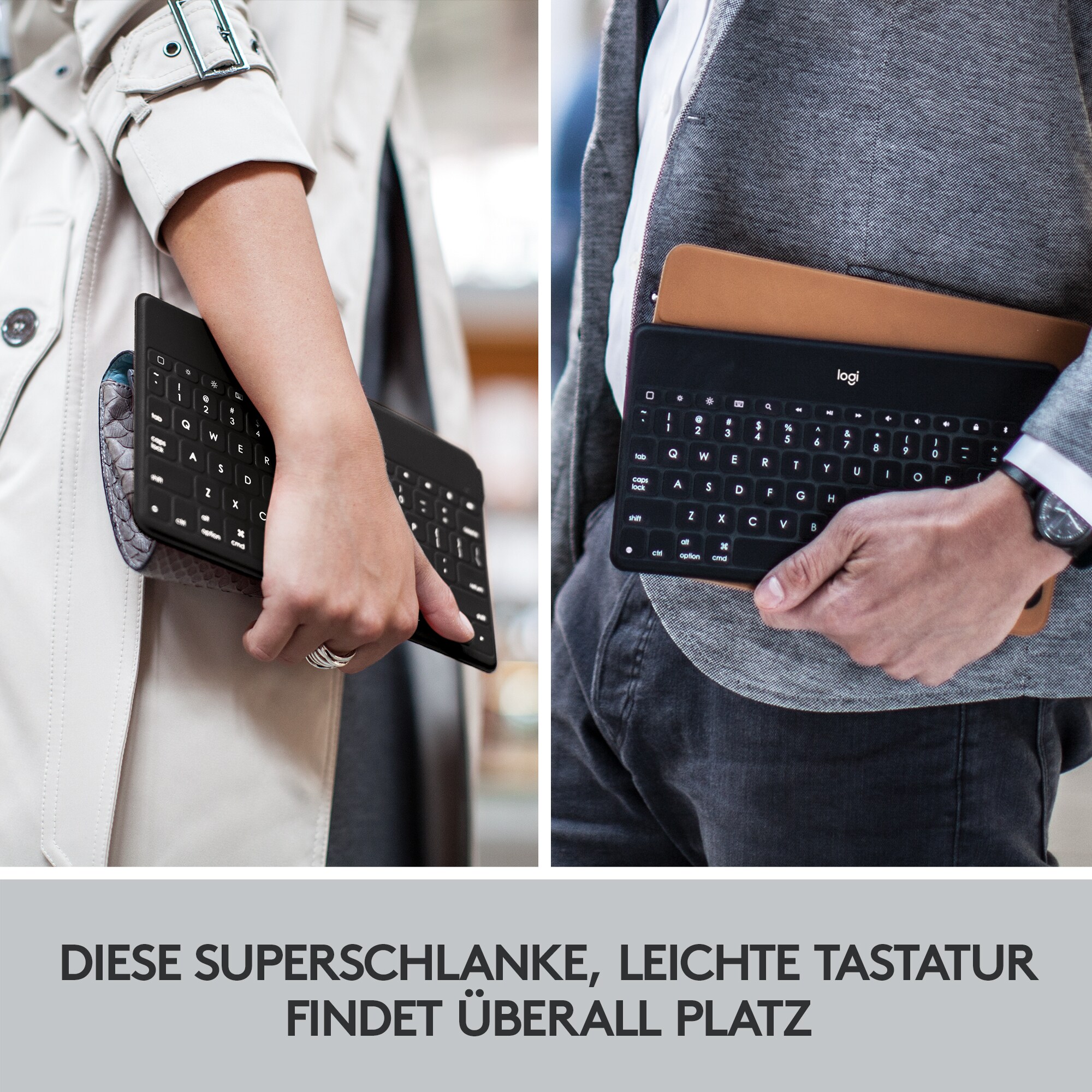 Logitech Keys-To-Go Kabellose Tastatur Schwarz