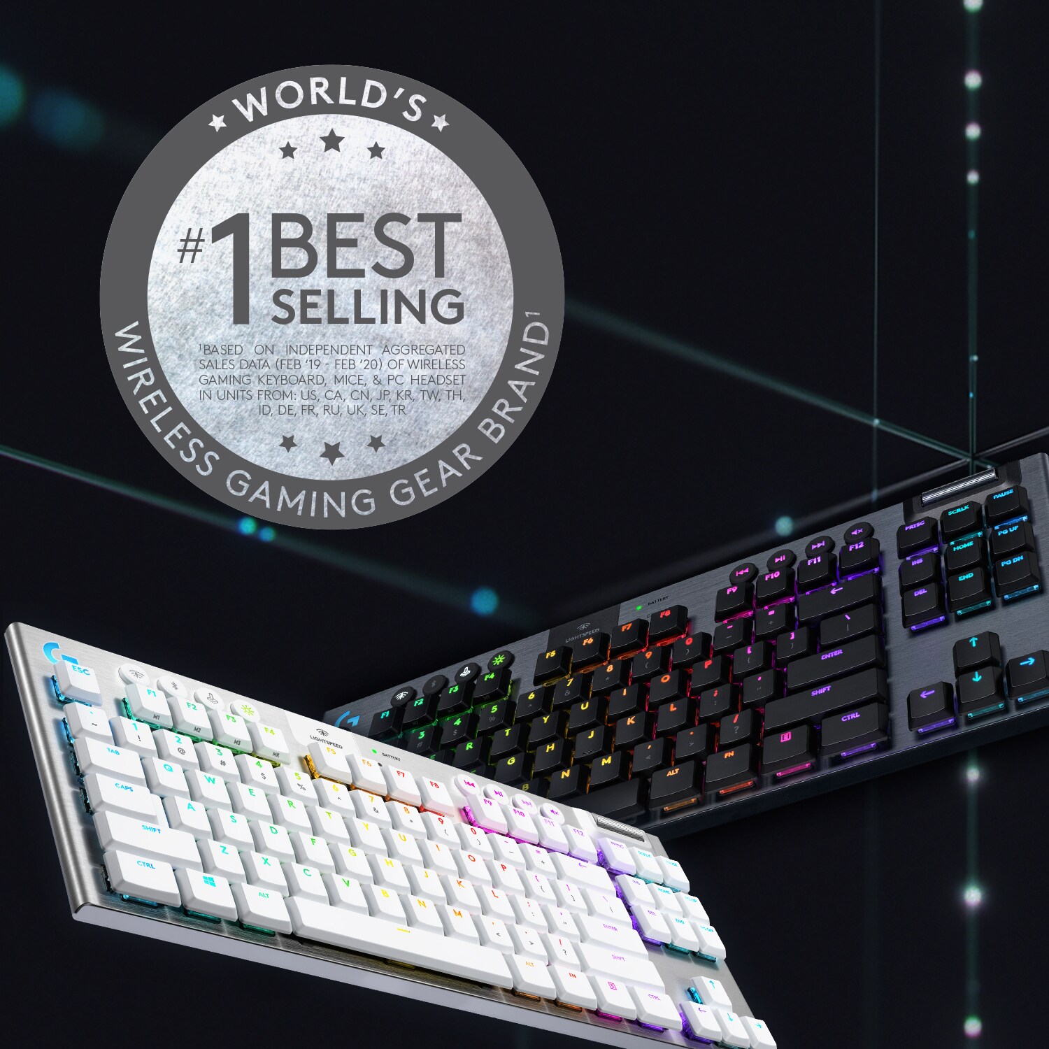 Logitech G915 TKL LIGHTSPEED Tactile Kabellose Gaming Tastatur Weiß