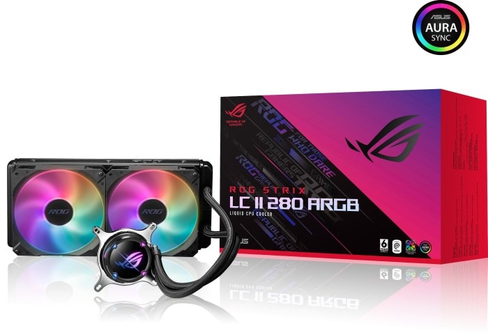 ASUS ROG Strix LC II 280 ARGB Komplettwasserkühlung für AMD und Intel CPUs