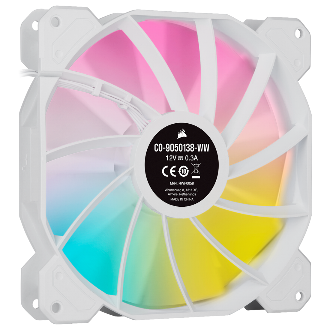 Corsair SP140 RGB Elite Performance 140x140x25mm 1er Pack Weiß