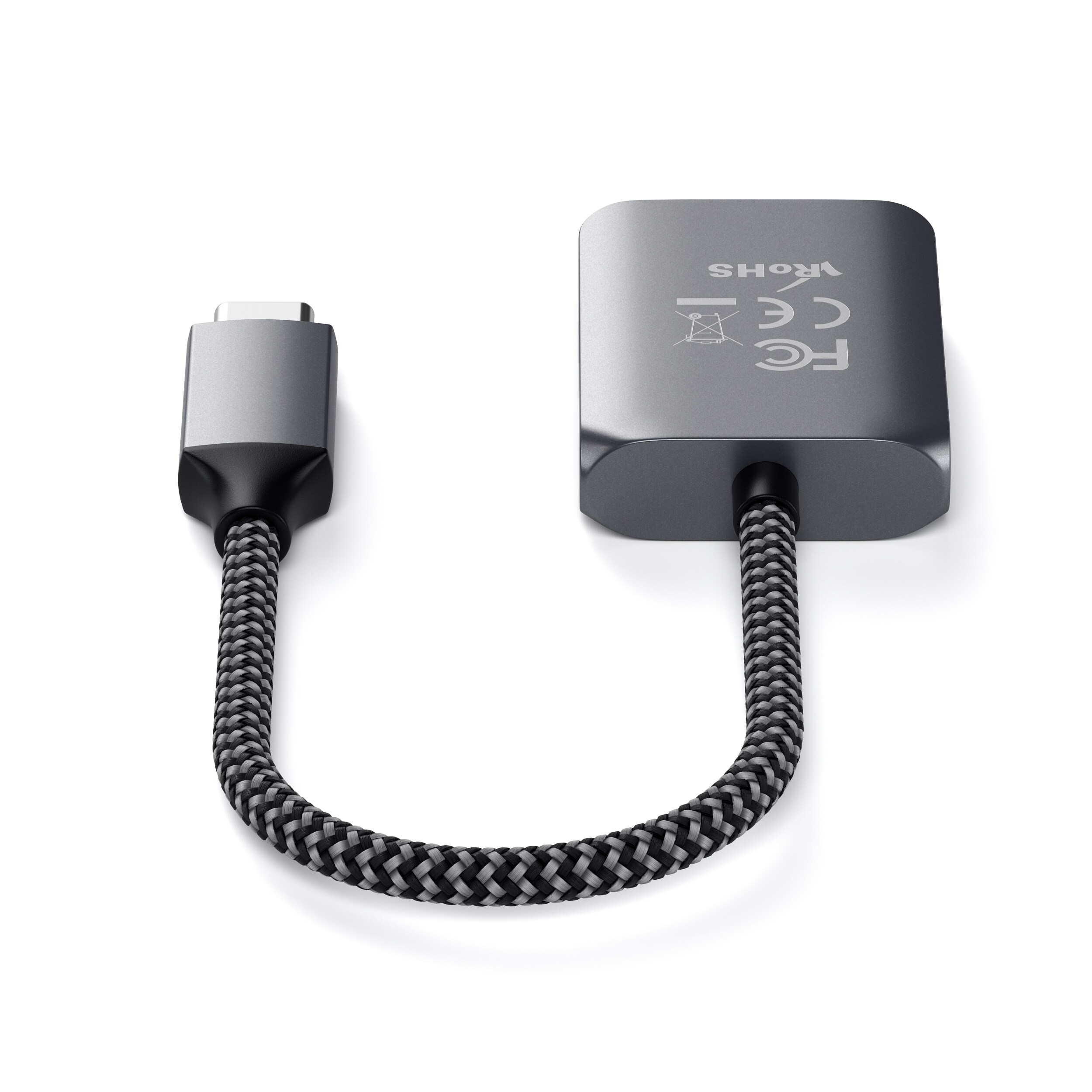 Satechi USB-C auf 3.5mm Audio &amp; PD Adapter Space Gray