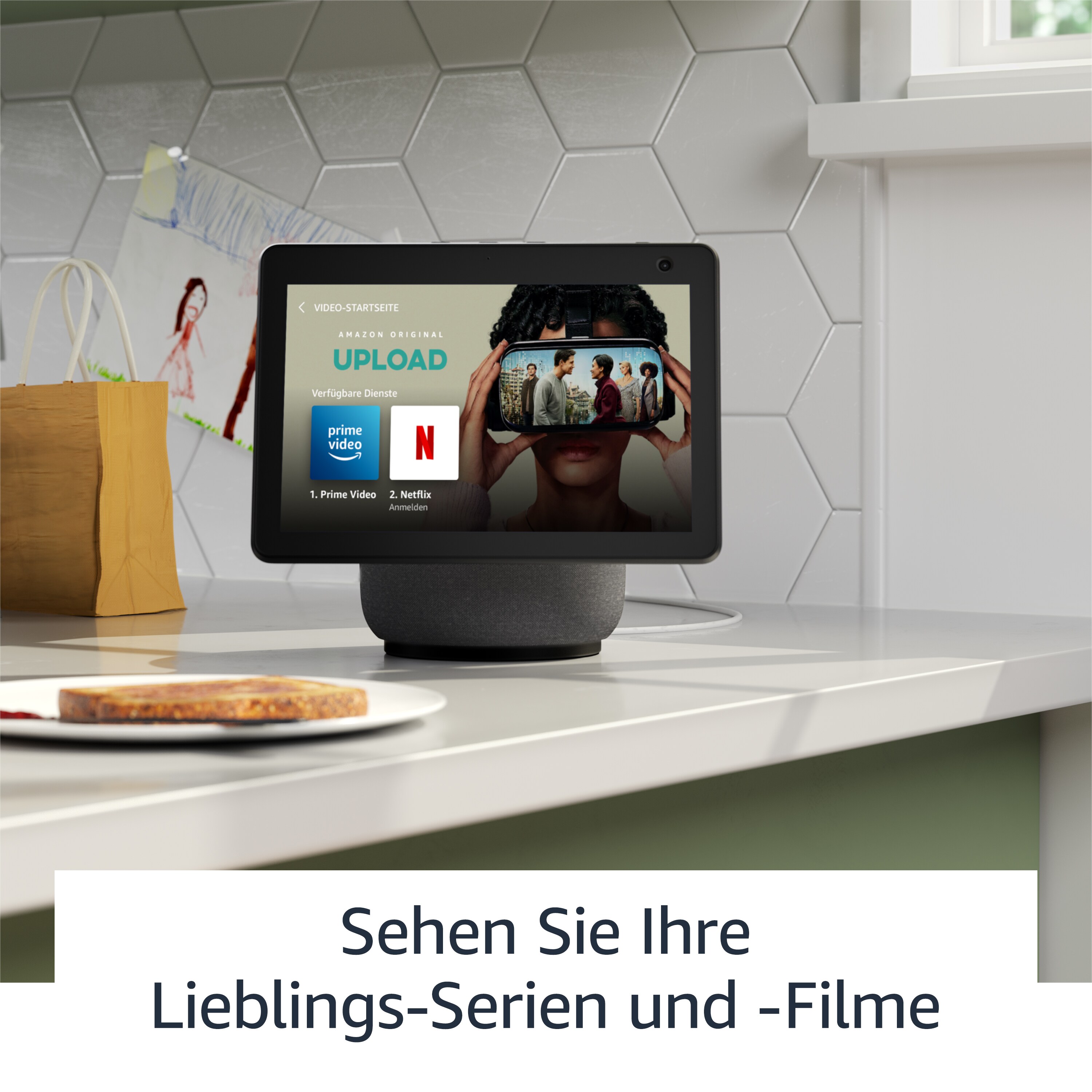 Amazon Echo Show 10 (3. Gen) Hochauflösendes Smart Display mit Bewegungsfunktion