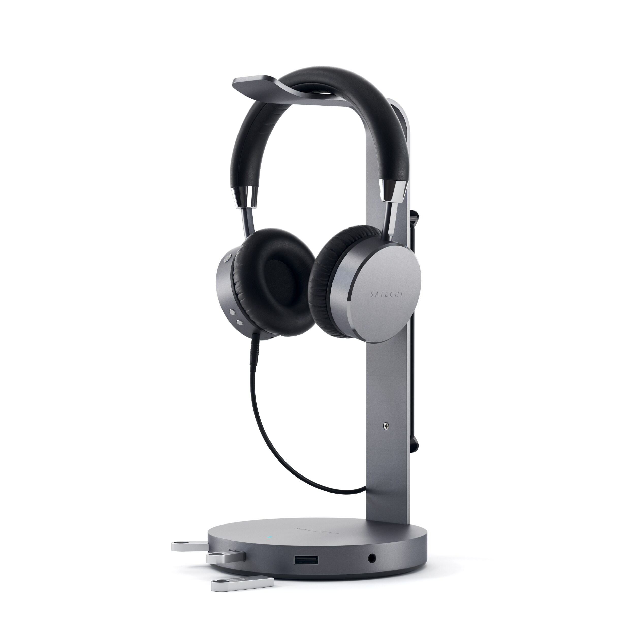 Satechi Aluminum Headphone Stand Hub Space Grey