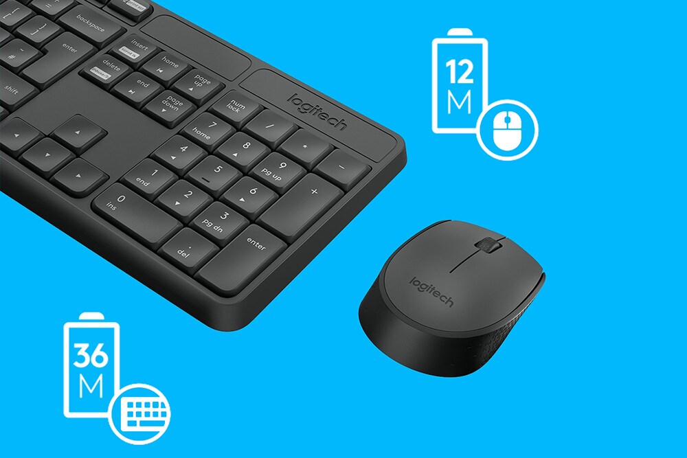 Logitech MK235 Kabellose Maus-Tastaturkombination US Layout