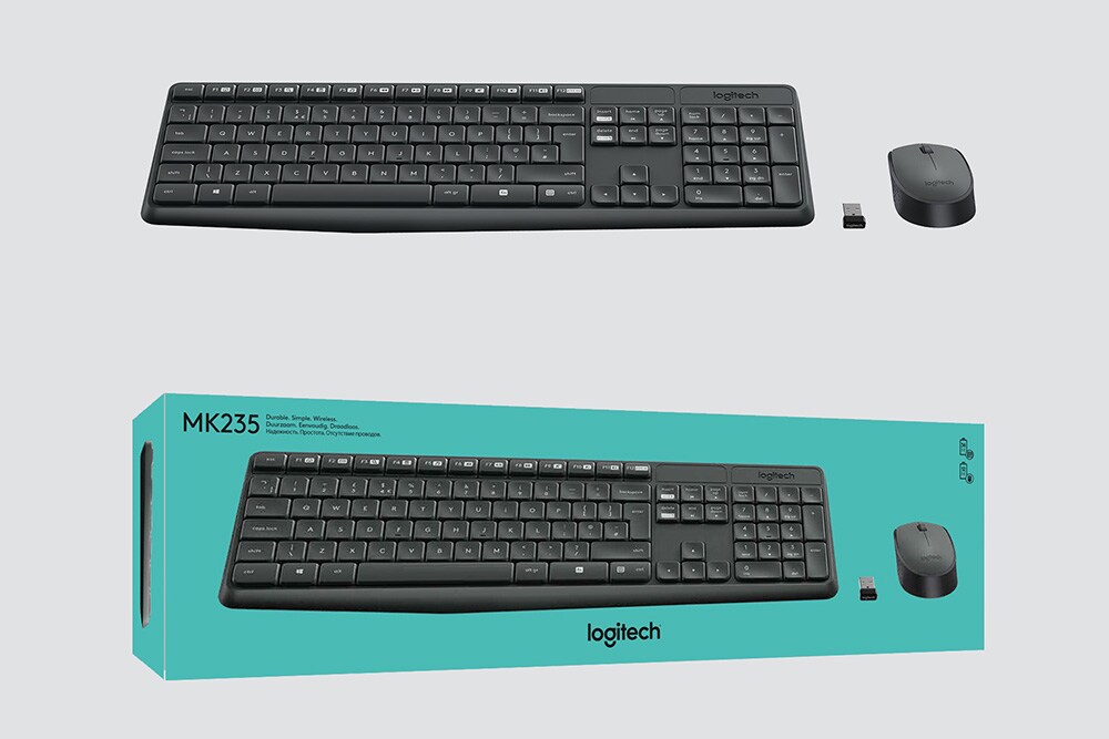 Logitech MK235 Kabellose Maus-Tastaturkombination US Layout