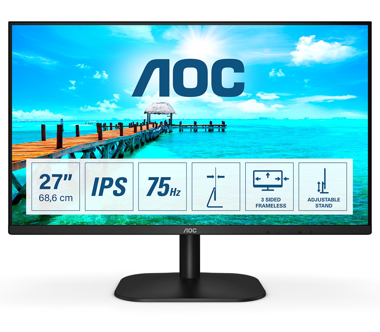 AOC 27B2H 68,6cm (27") Full HD IPS Monitor 16:9 VGA/HDMI 250cd/m²