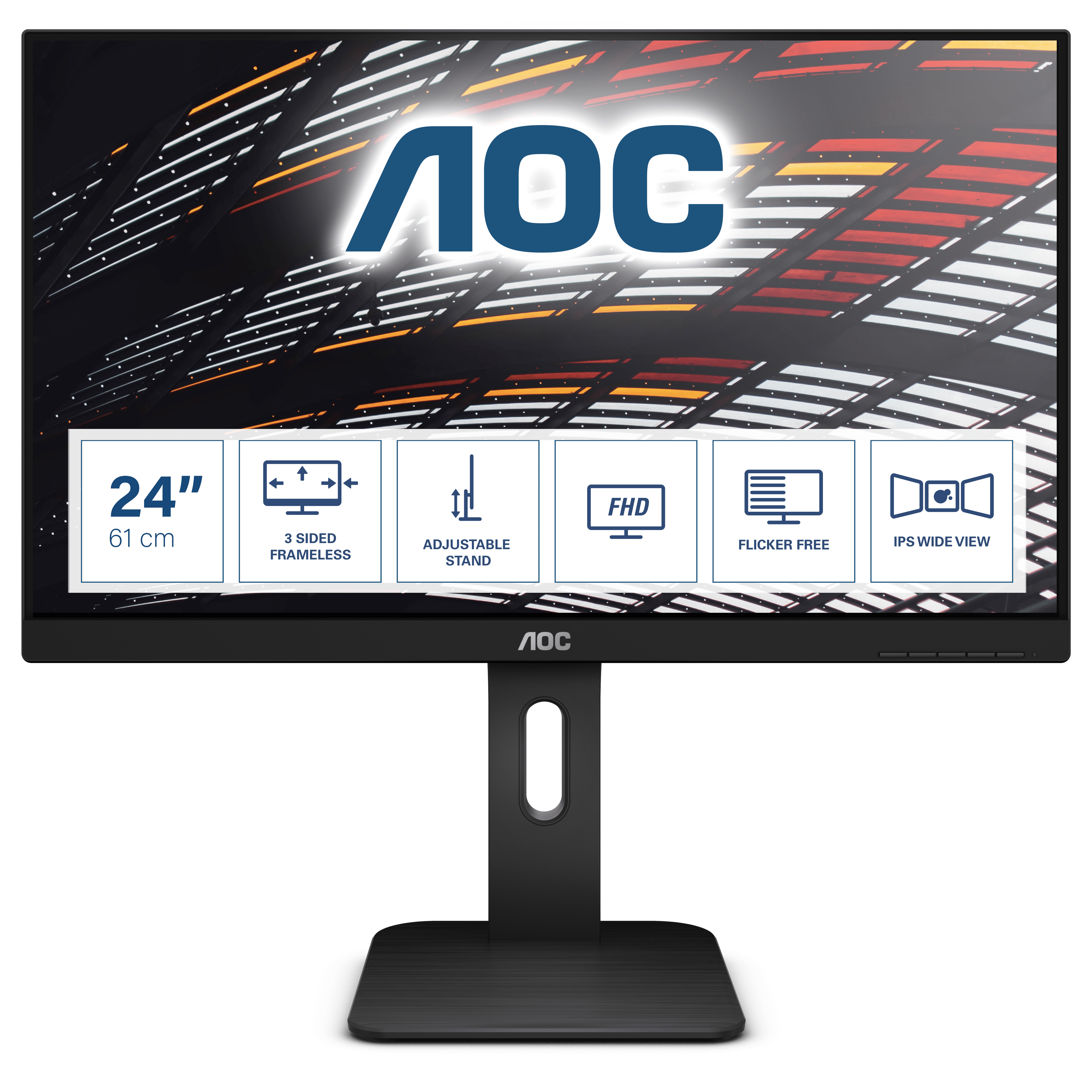 AOC X24P1 61cm (24") WUXGA 16:10 Office-Monitor VGA/DVI/HDMI/DP Pivot HV