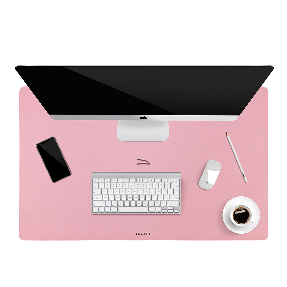 Tucano DESK PAD, Unterlage für Homeoffice, Neopren, pink