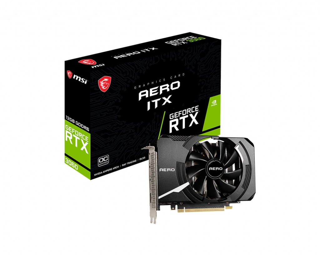 MSI GeForce RTX 3060 Aero ITX OC 12GB GDDR6 Grafikkarte 3xDP/HDMI