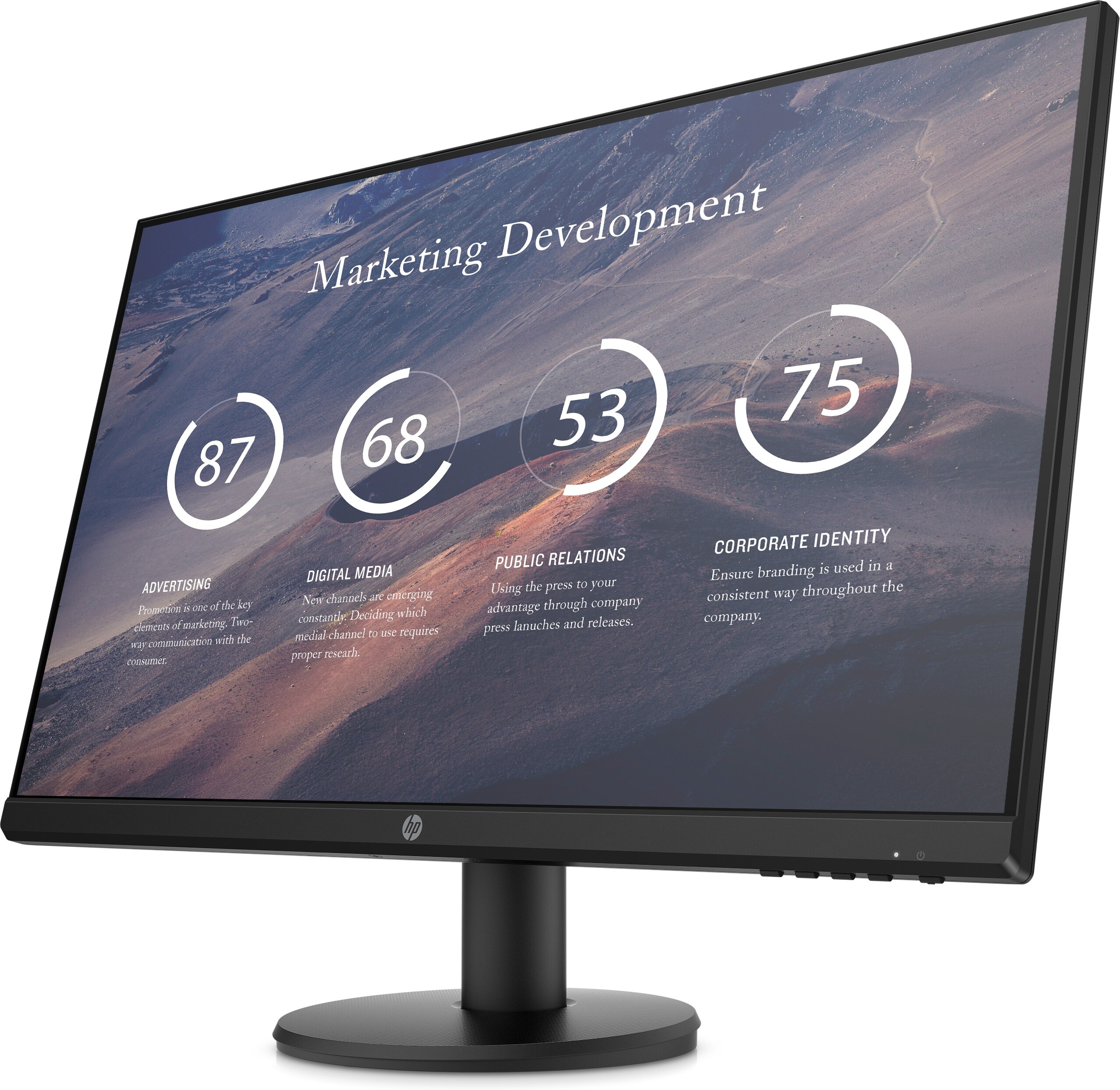 HP P27v G4 68,6cm (27") Full HD IPS Office-Monitor VGA/HDMI 60Hz 5ms 300cd/m²