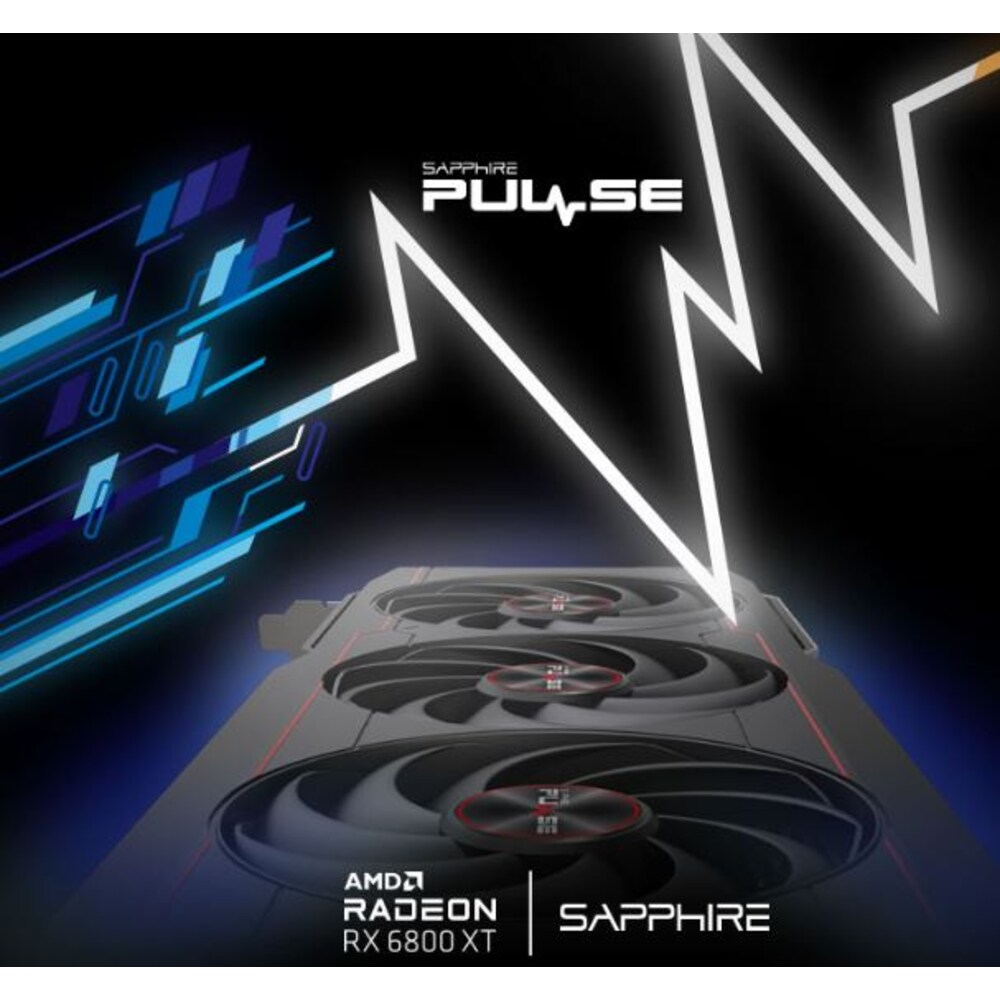 Sapphire AMD Radeon RX 6800 XT OC Puls Gaming Grafikkarte mit 16GB GDDR6