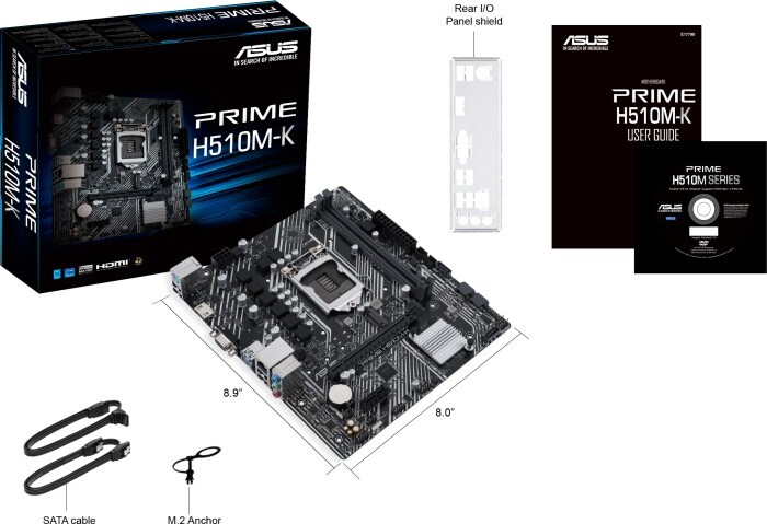 ASUS Prime H510M-K mATX Mainboard Sockel 1200 M.2/USB3.2/HDMI/VGA