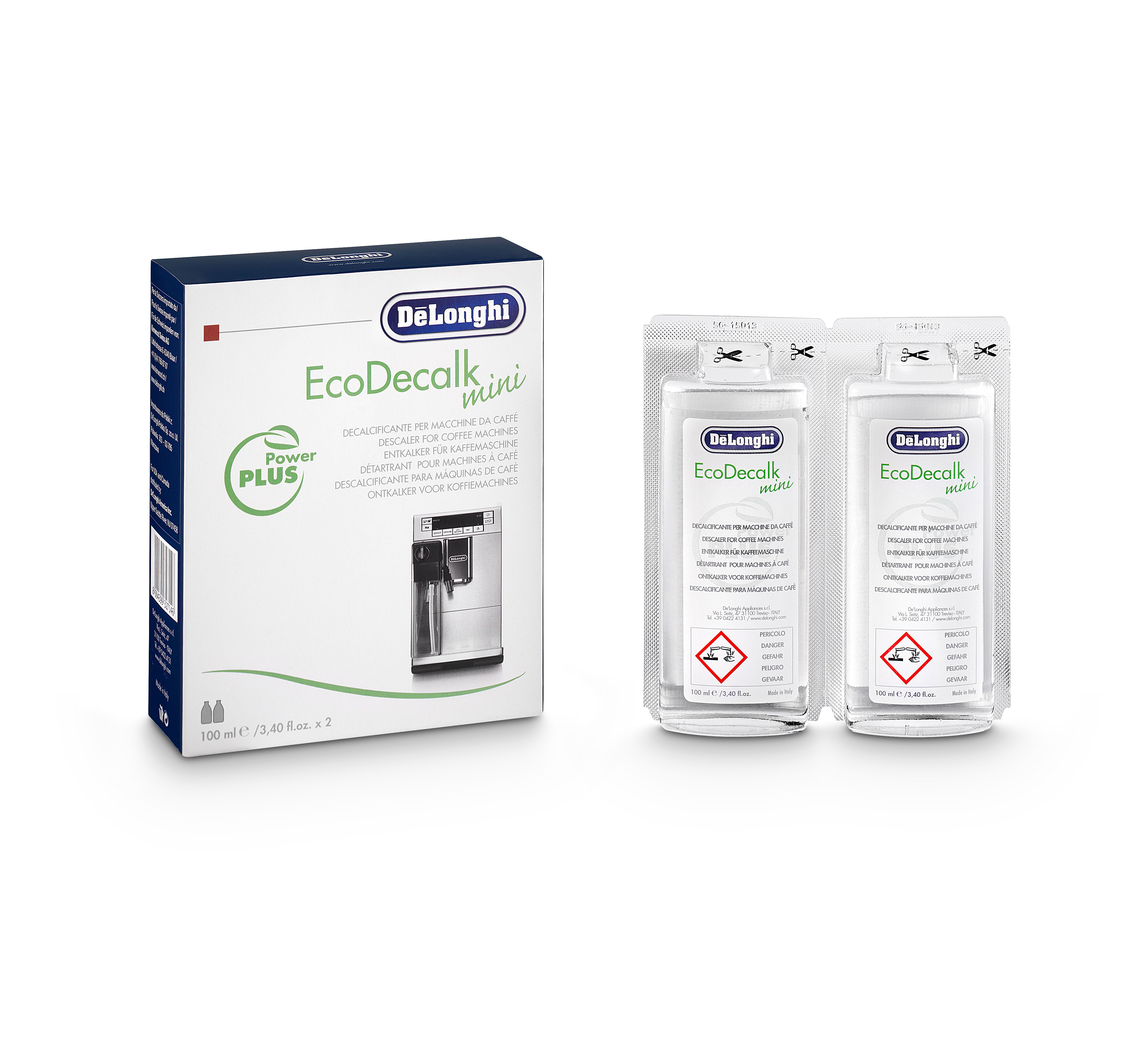 Delonghi DLSC200 Eco Decalk Entkalker für Kaffeemaschinen 2x100ml