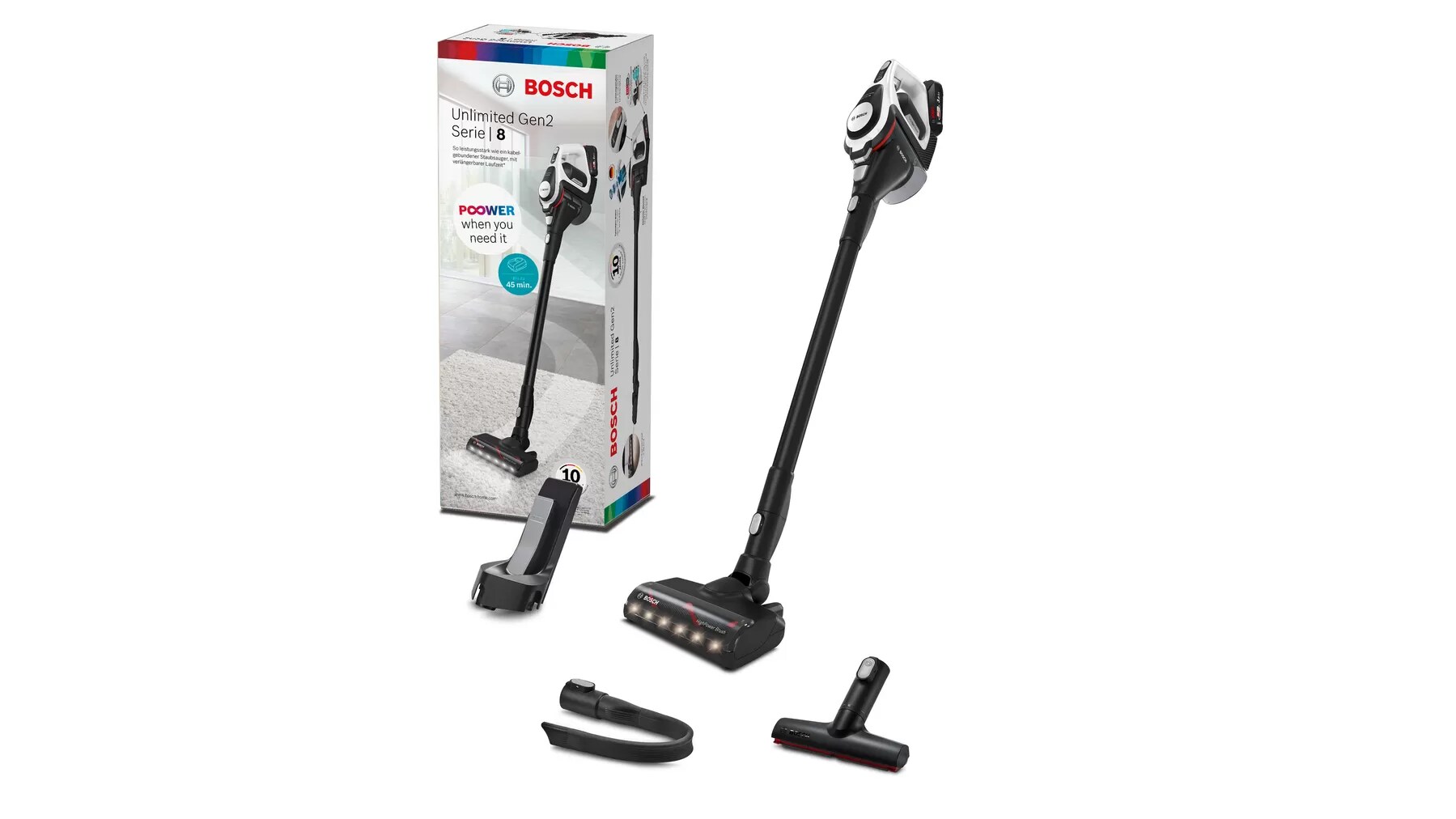 Bosch BKS8214W Serie 8 Akku-Staubsauger Unlimited Gen2 weiß