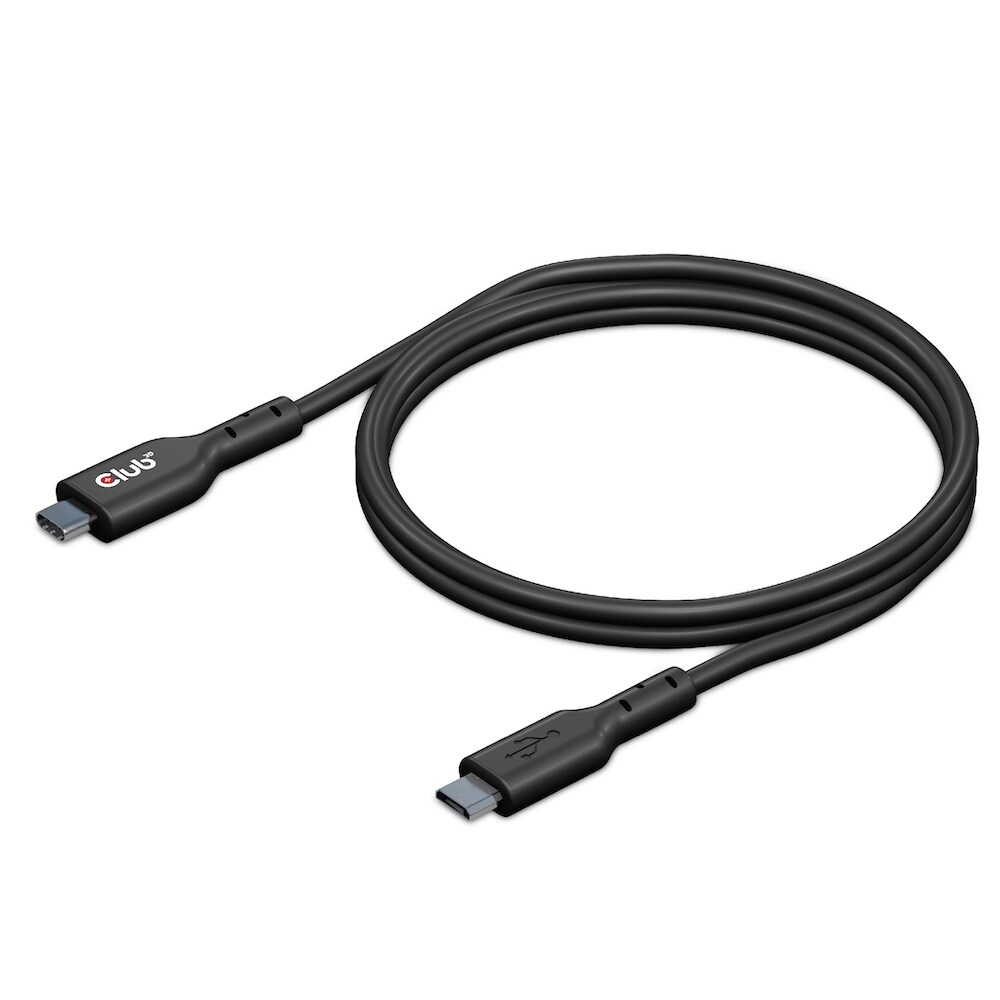 Club 3D USB 3.2 Gen1 Typ-C auf Micro USB Kabel 1m St./St. schwarz