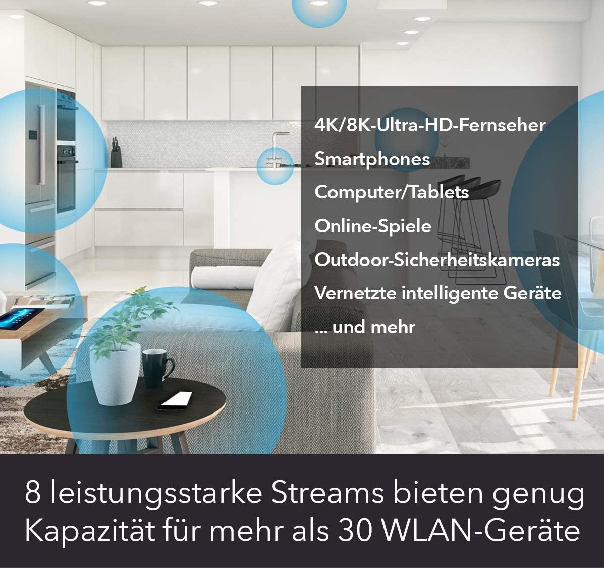Netgear Nighthawk AX8 AX6000 WLAN 6 Mesh Extender mit 8 Streams (EAX80)