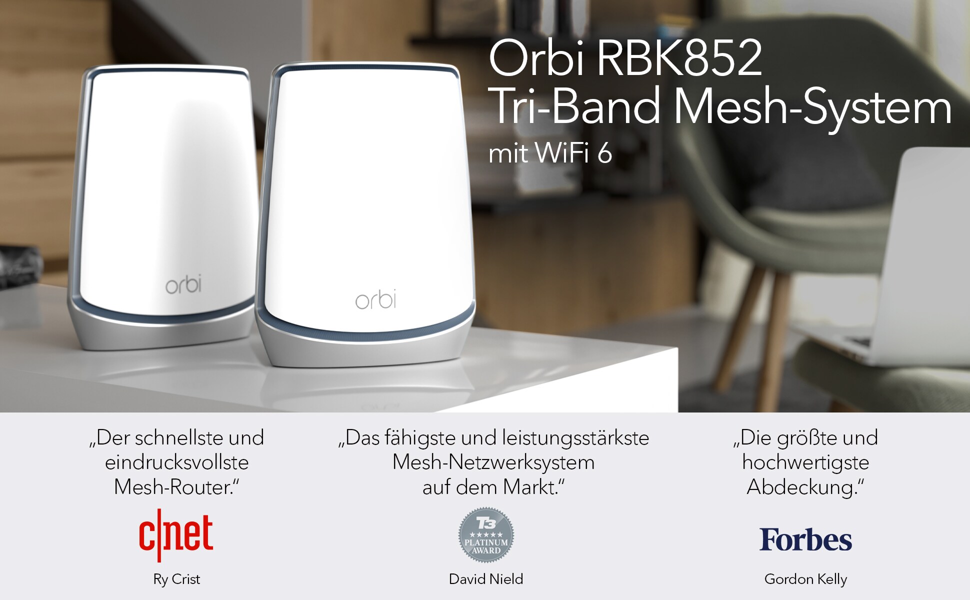 Netgear Orbi WiFi System RBK852 - WLAN-System (Router, Extender)