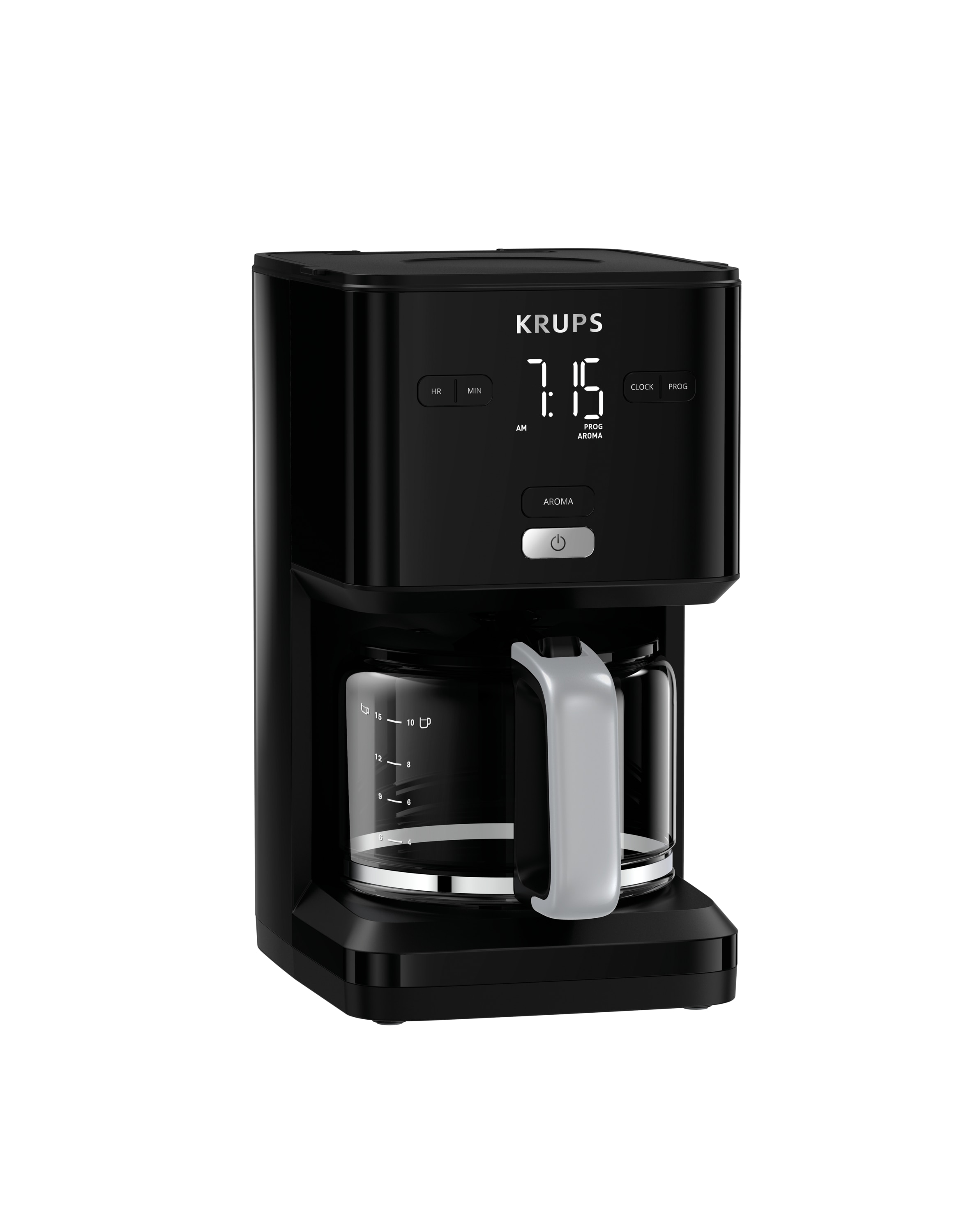 Krups KM6008 Filterkaffeemaschine SMART'N LIGHT Schwarz 24h-Timer