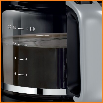 Krups KM6008 Filterkaffeemaschine SMART'N LIGHT Schwarz 24h-Timer