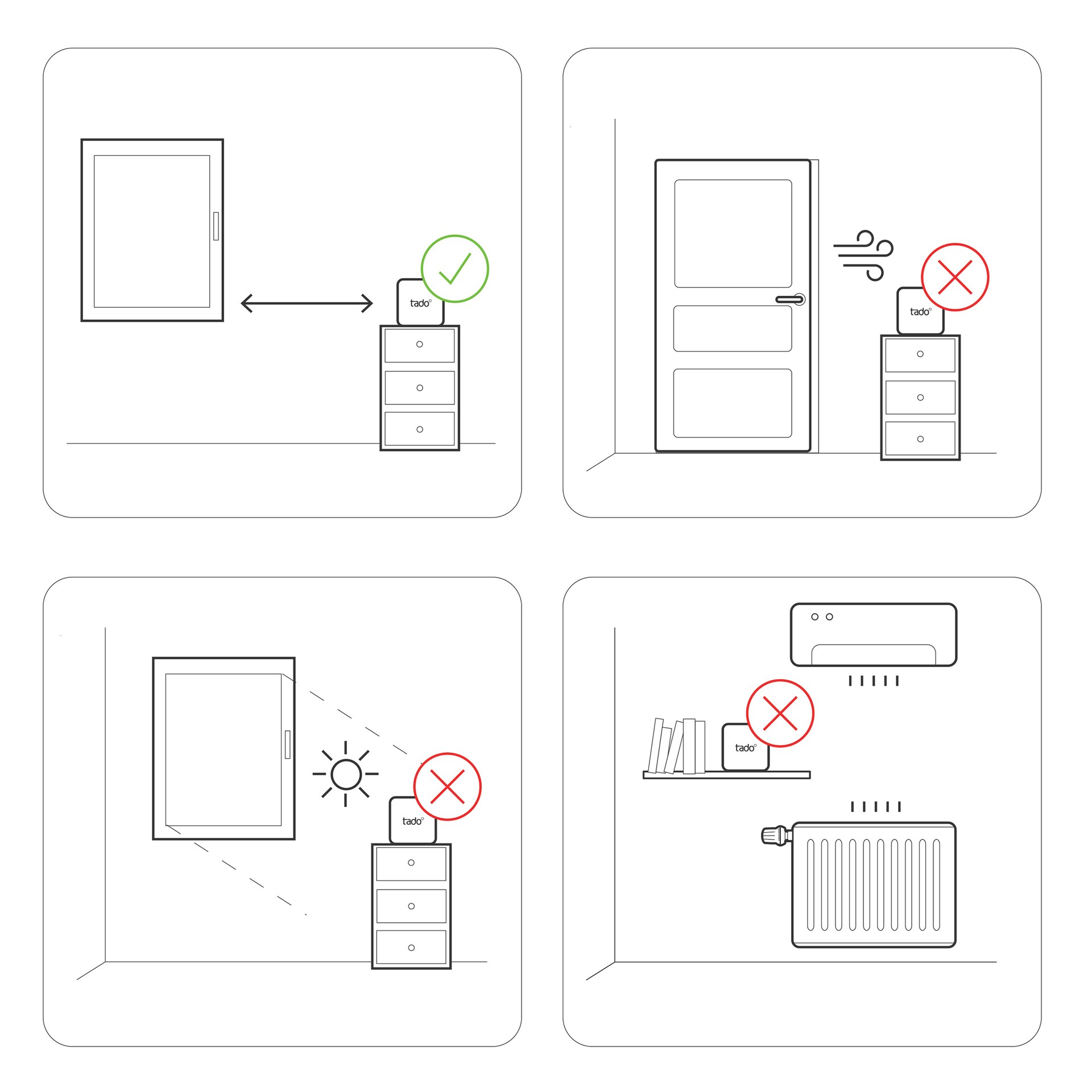 tado° Standfuß für Klimaanlagensteuerung, Raumthermostat &amp; Funk-Temperatursensor