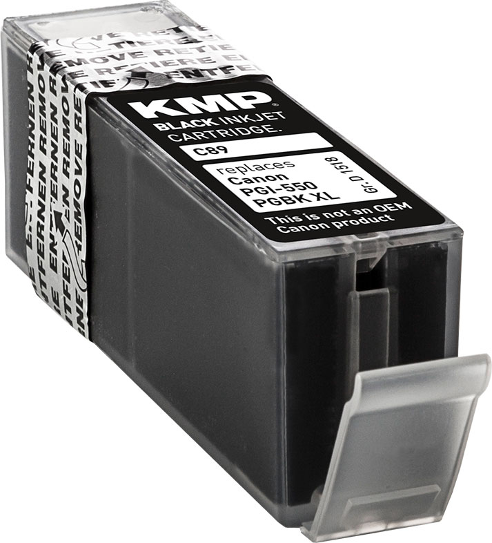 KMP Tintenpatrone Schwarz ersetzt Canon PGI-550PGBK XL (6431B001)