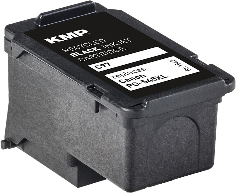 KMP Tintenpatrone Schwarz ersetzt Canon PG-545XL (8286B001)