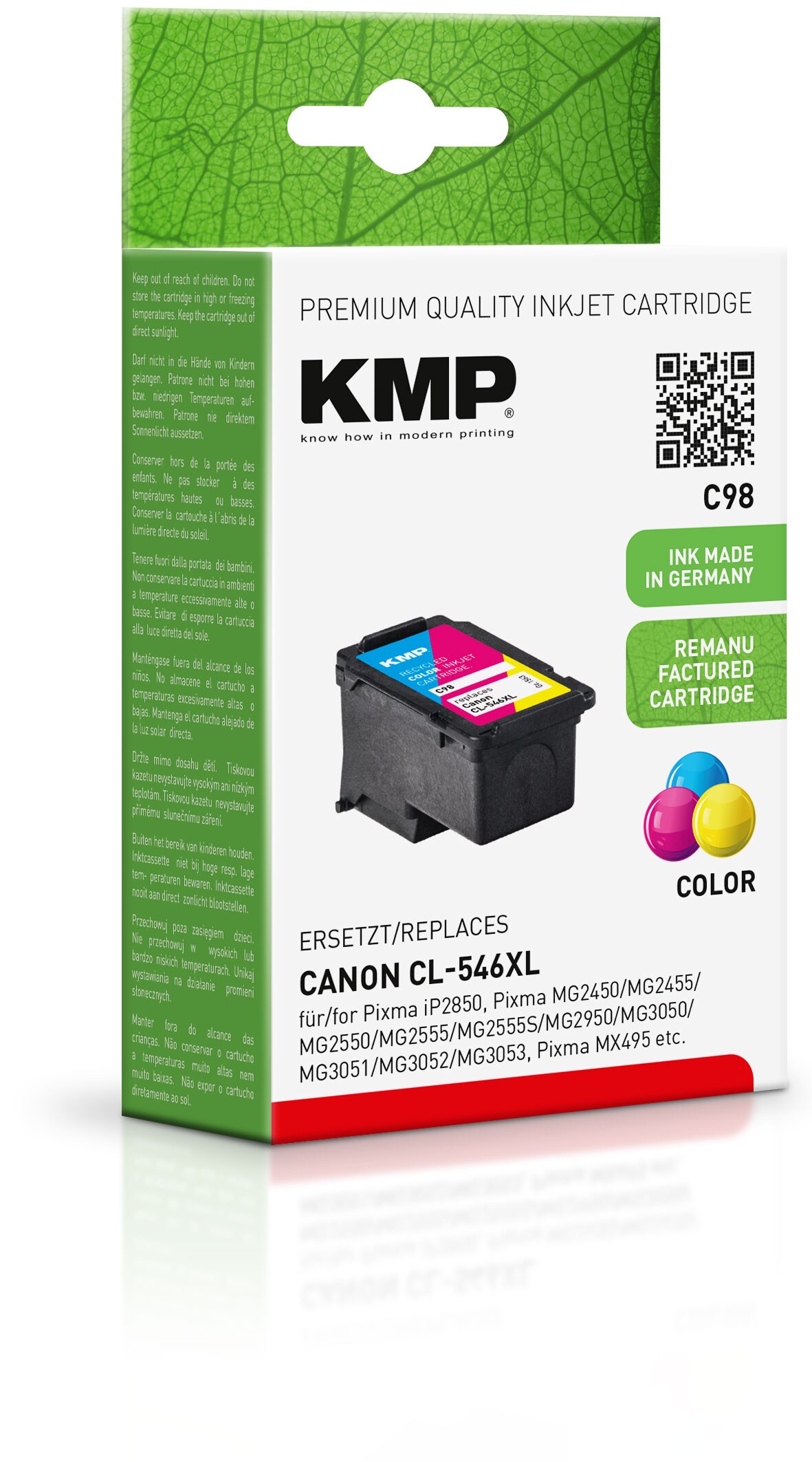 KMP Tintenpatrone Farbig ersetzt Canon CL-546XL (8288B001)