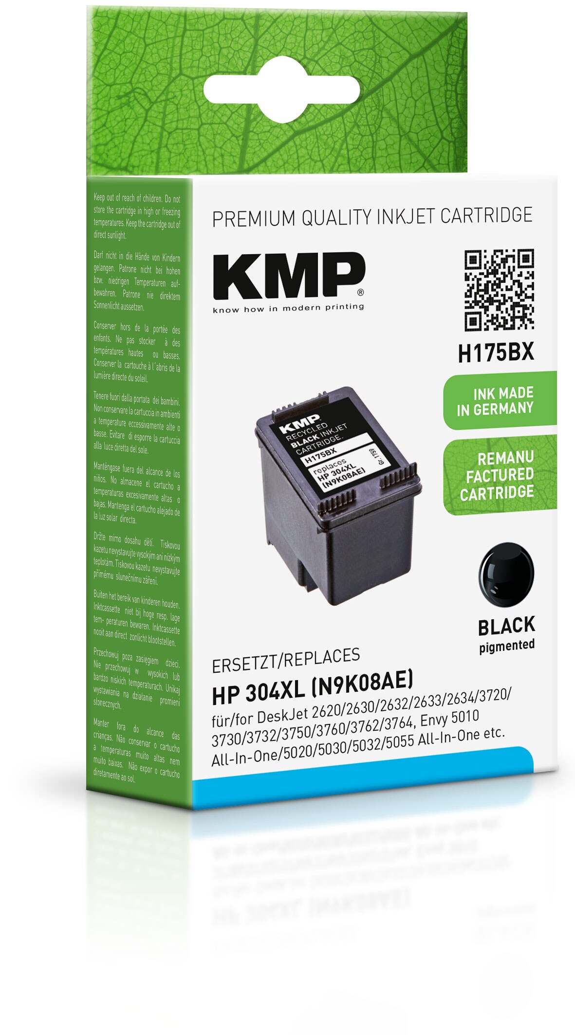 KMP Tintenpatrone Schwarz ersetzt HP 304XL (N9K08AE)