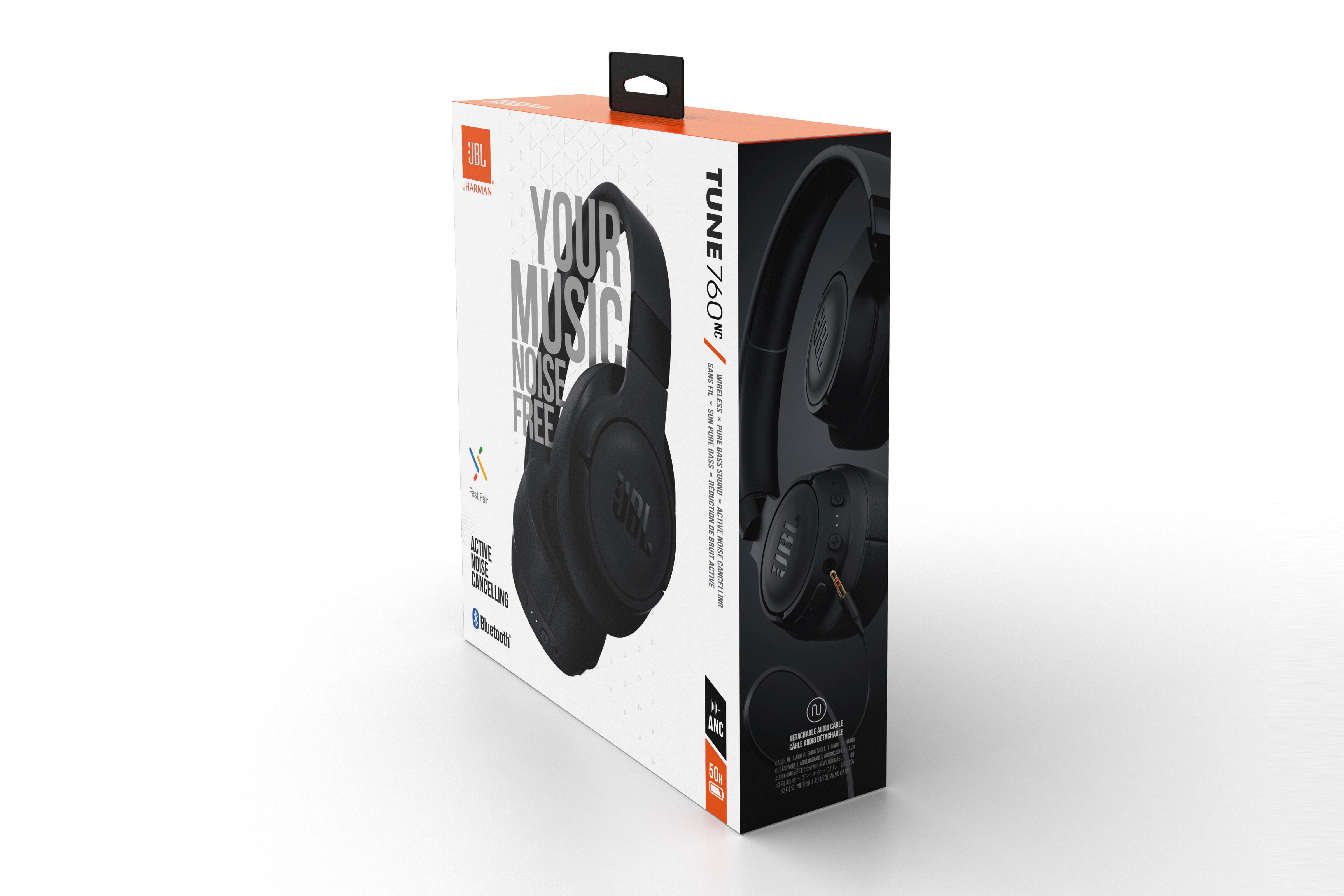 JBL TUNE 760NC - Over-Ear Bluetooth-Kopfhörer, Noise Cancelling, schwarz