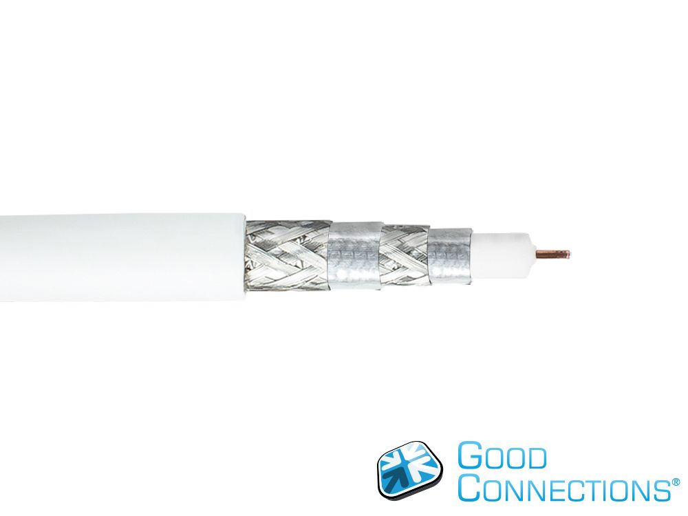 Good Connections Antennenkabel SmartFLEX 1m F-Stecker zu F-Stecker &gt;120dB weiß