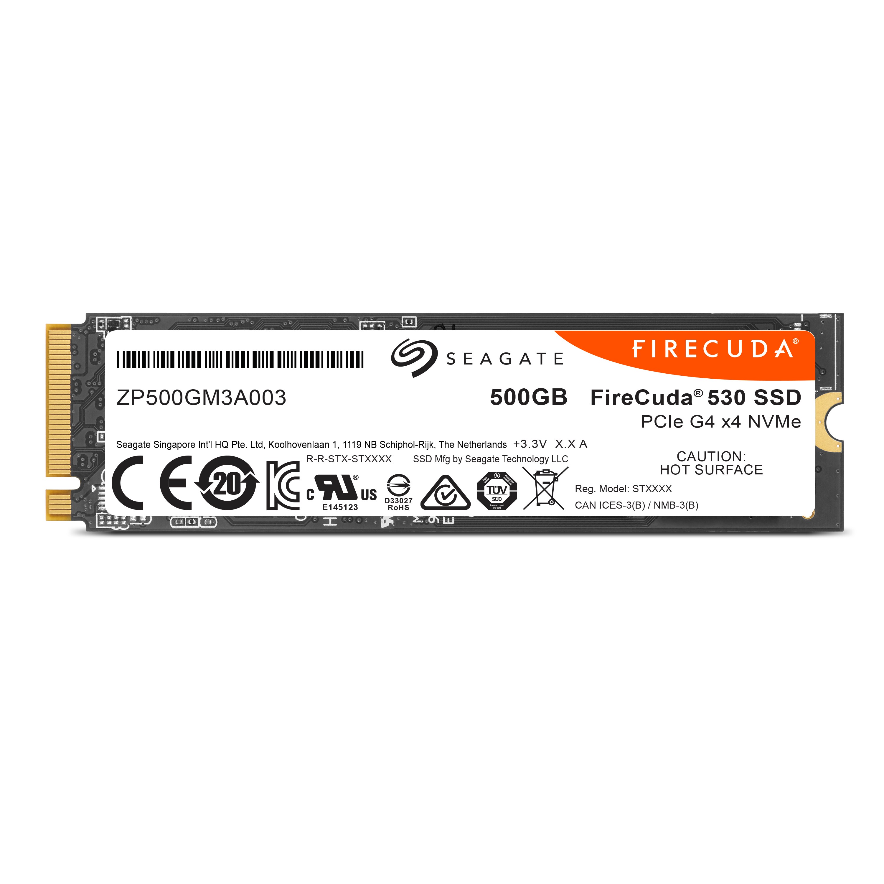 Seagate FireCuda 530 SSD 500 GB PCIe NVMe 4.0 x4 - M.2 2280 3D NAND TLC