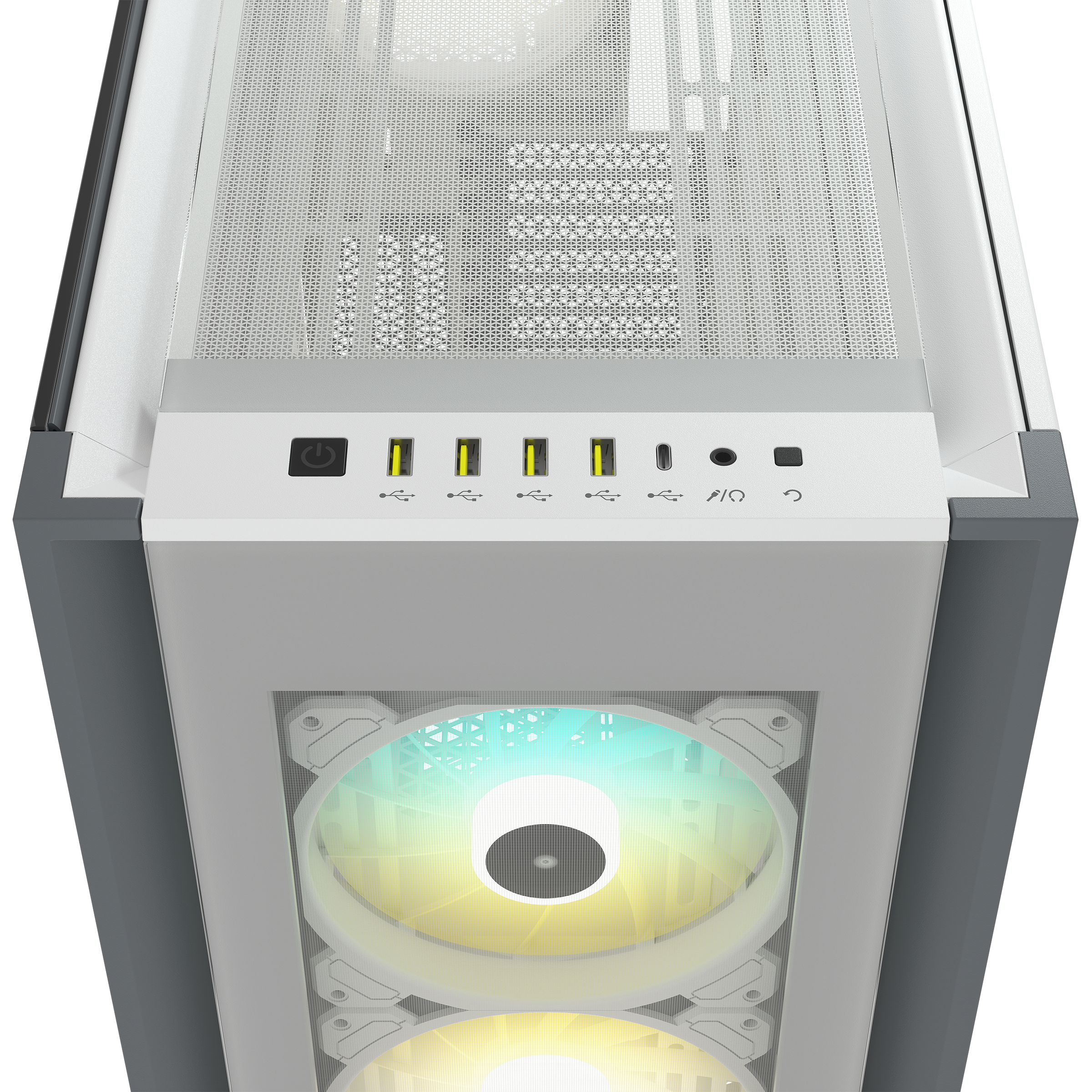 Corsair iCue 7000X RGB White Full Tower Gaming Gehäuse mit Glas Seitenfenster