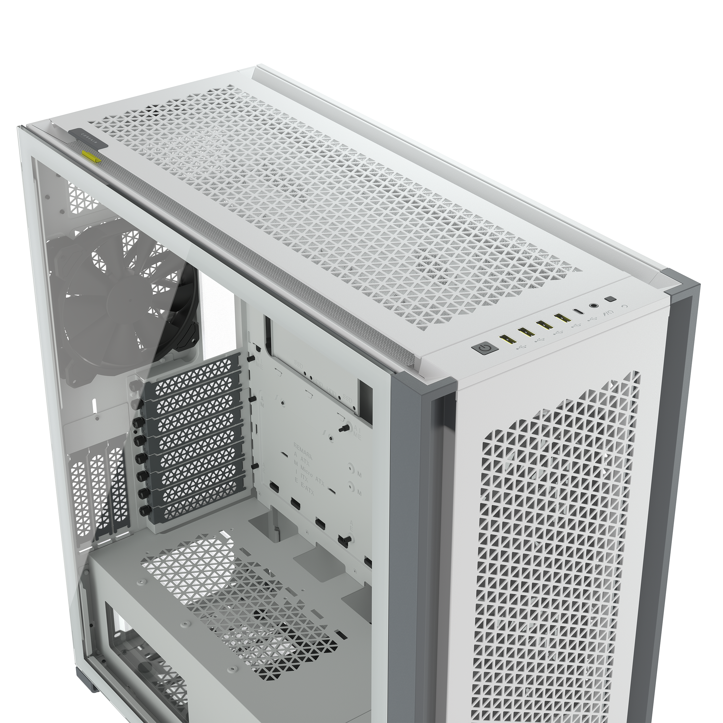 Corsair 7000D Airflow White Full Tower Gaming Gehäuse mit Glas Seitenfenster