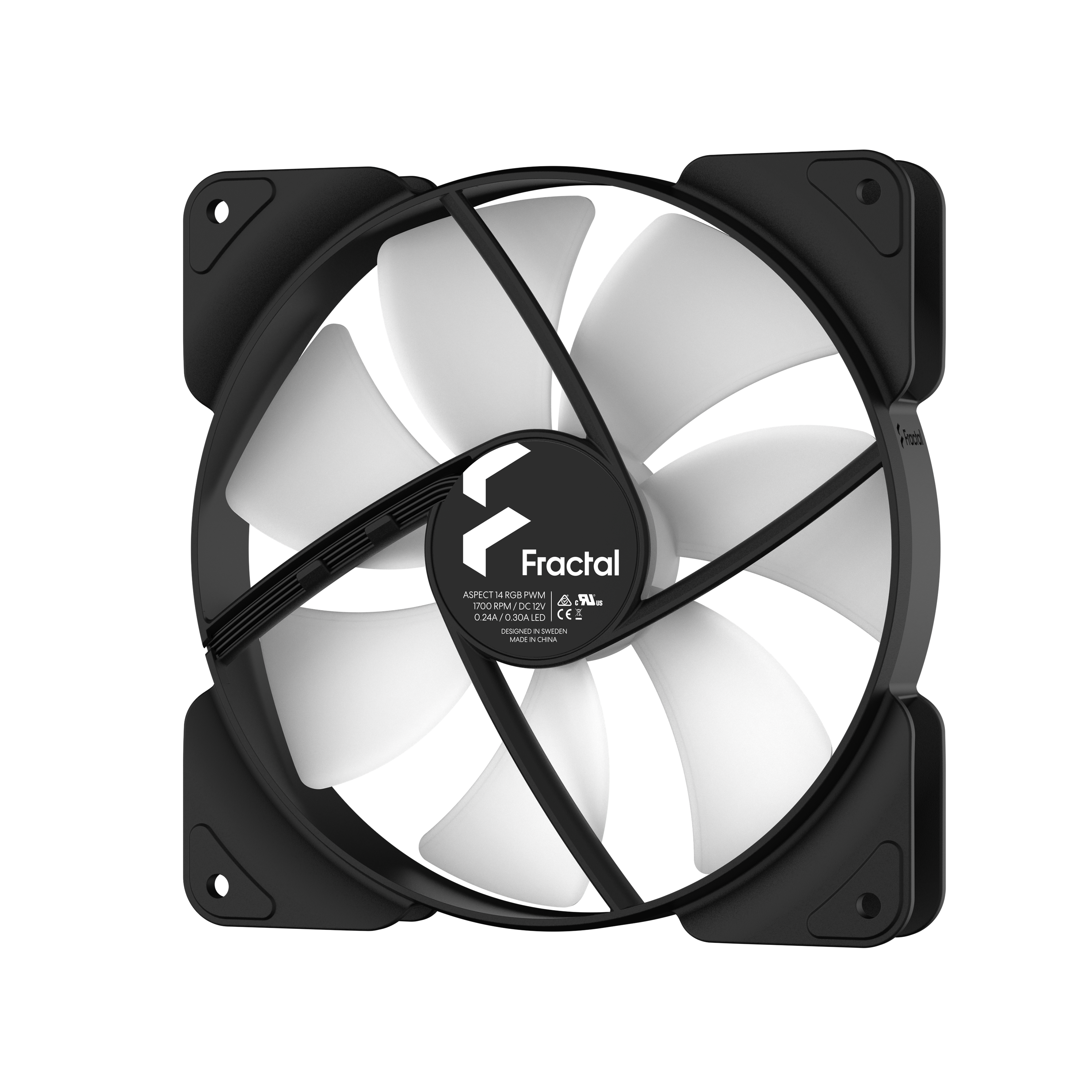 FRACTAL Design Aspect 14 RGB PWM Gehäuse Lüfter schwarz 140x140x25mm