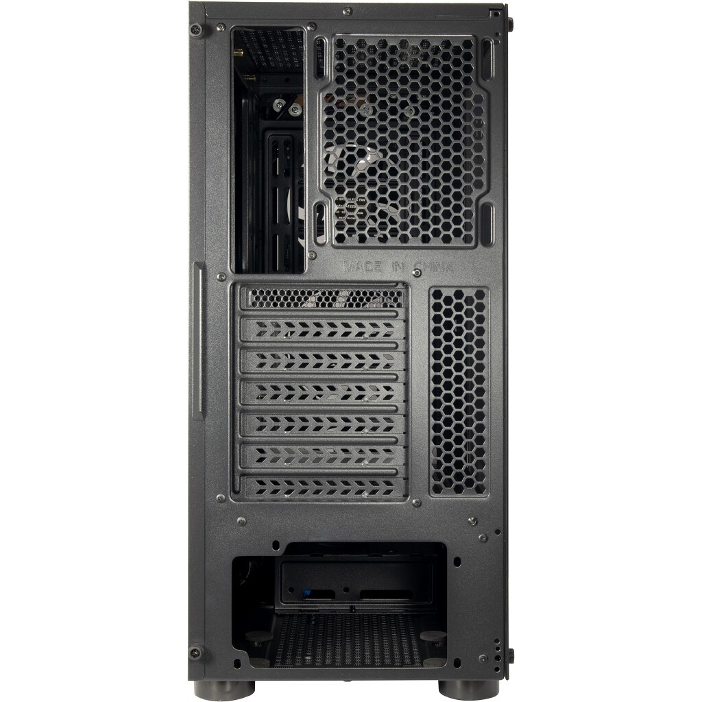 Inter-Tech A-3401 Chevron Midi Tower ATX RGB Gaming Gehäuse mit Seitenfenster