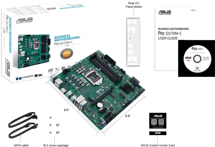 ASUS Pro Q570M-C/CSM ATX Mainboard Sockel 1200 M.2/DP/HDMI