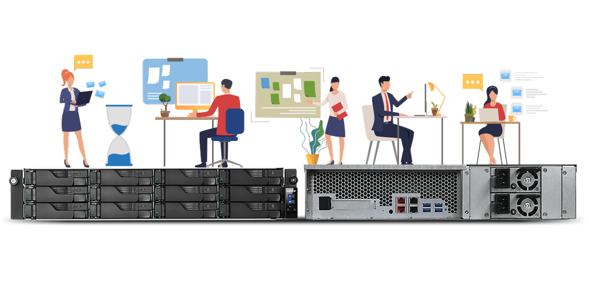 ASUSTOR AS6512RD+Rail NAS System Lockerstor 12RD 12-Bay Atom C3538 2x Netzteil