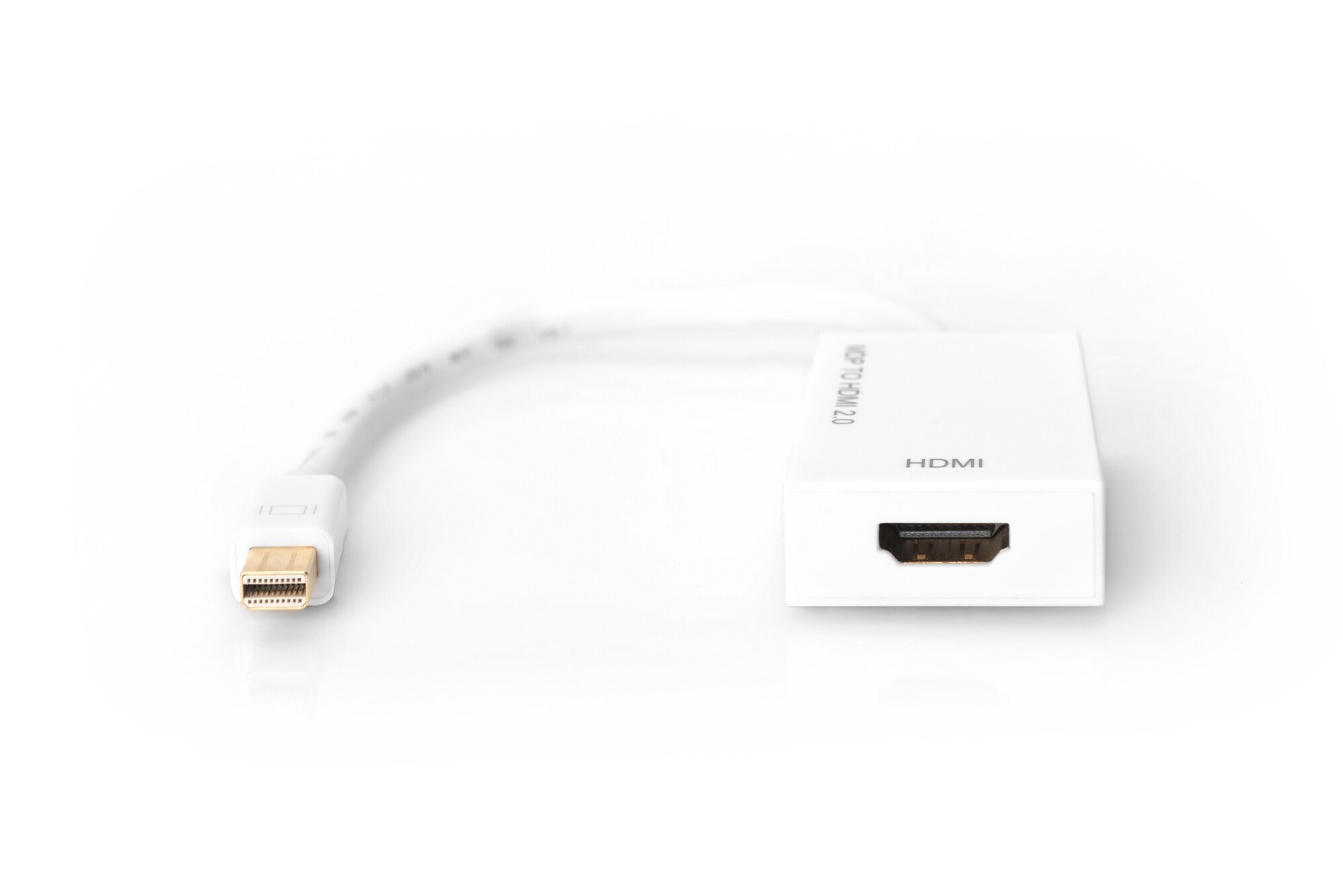 DIGITUS DisplayPort Adapter/Konverter,mini DP-HDMI Typ A St/Bu, 0,2m, gold/weiß