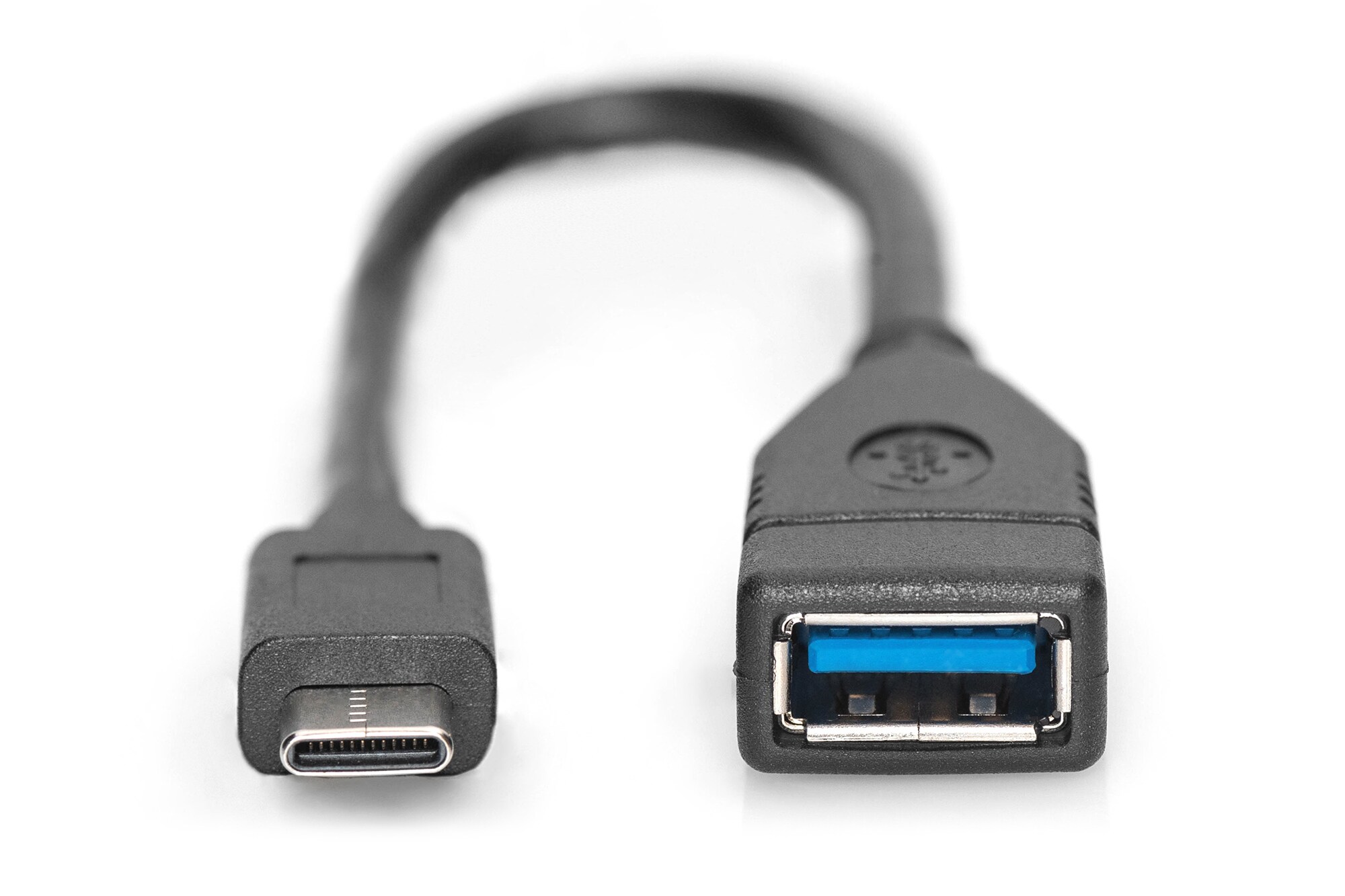 DIGITUS USB Type-C Adapter/Konverter, USB-Typ-C auf USB-A, 0,15m, schwarz