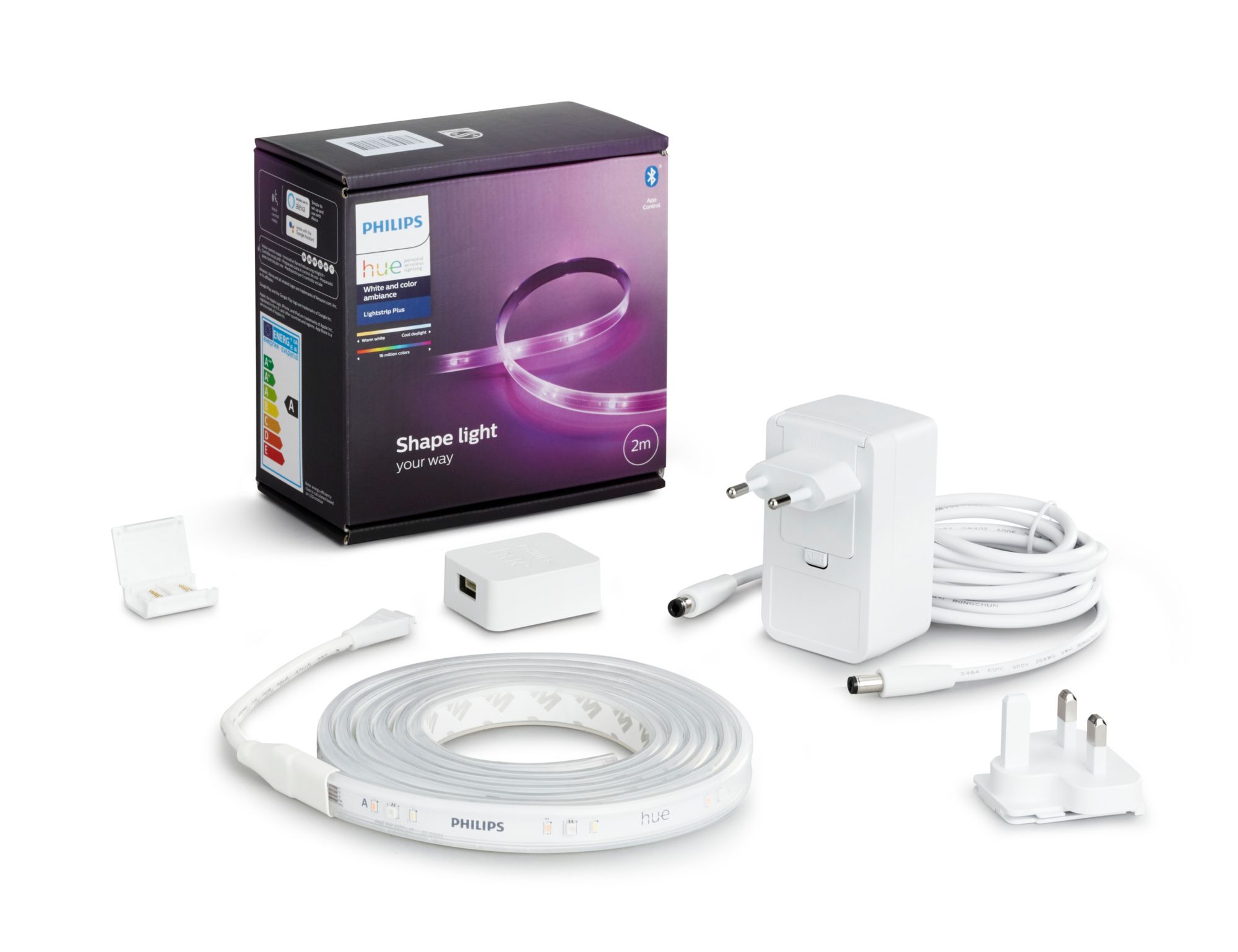 Philips Hue Lightstrip Plus 2m Basis White &amp; Col. Amb. 1600lm