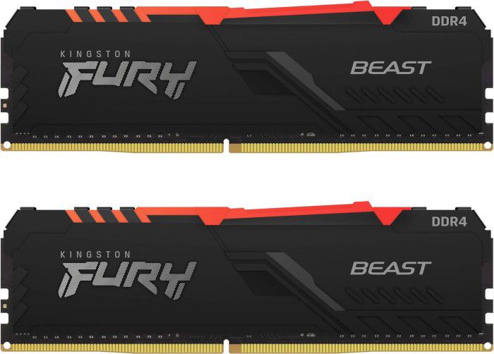 16GB (2x8GB) KINGSTON FURY Beast RGB DDR4-2666 CL16 RAM Gaming Arbeitsspeicher