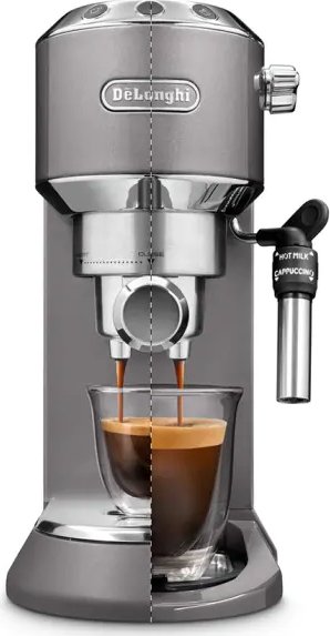 DeLonghi EC 785.GY Dedica Style Siebträger Espressomaschine Grau