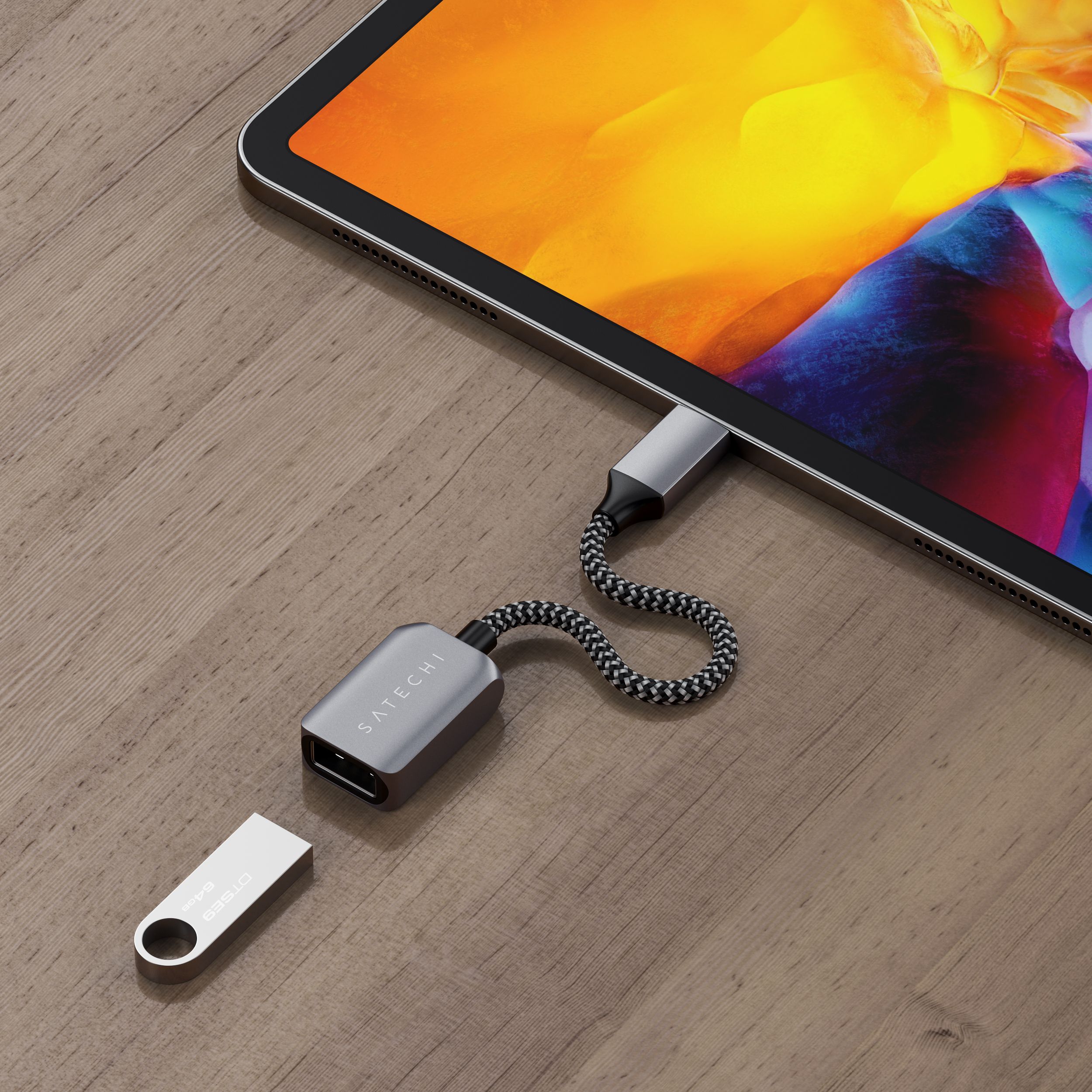 Satechi USB-C auf USB 3.0 Kabel-Adapter Space Gray