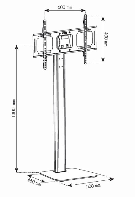 Techly TV Standfuß, Aluminium, LCD TV LED 32"-70"