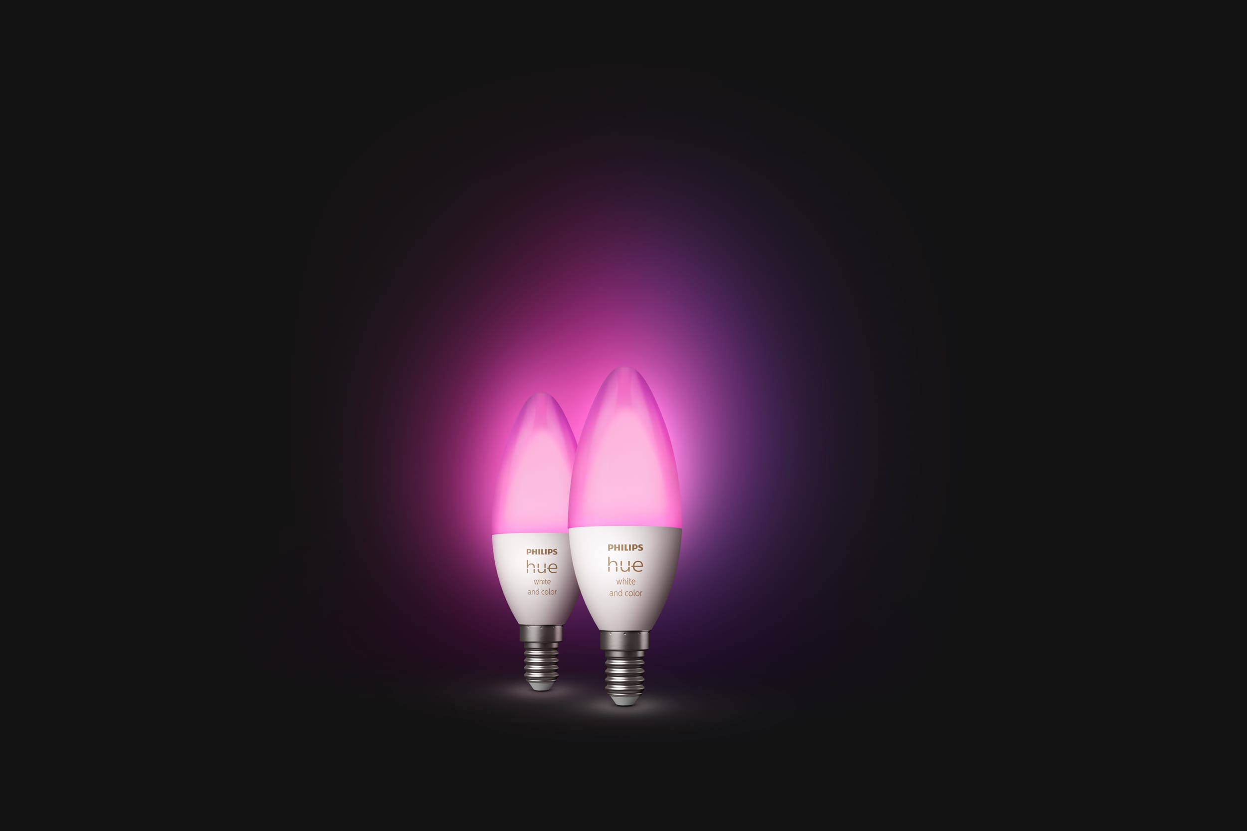 Philips Hue White &amp; Col. Amb. Doppelpack E14 2x470lm