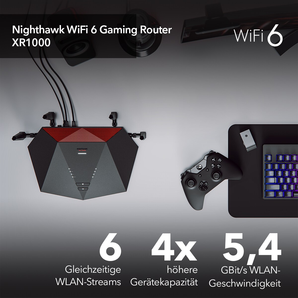 Netgear XR1000 Nighthawk WiFi 6 WLAN Gaming-Router