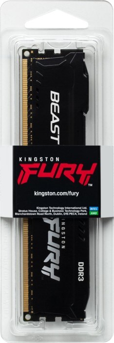 8GB (1x8GB) KINGSTON FURY Beast schwarz DDR3-1600 CL10 RAM Gaming Arbeitsspeich.