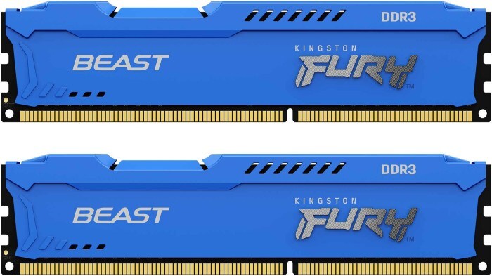 16GB (2x8GB) KINGSTON FURY Beast blau DDR3-1600 CL10 RAM Gaming Arbeitssp. Kit