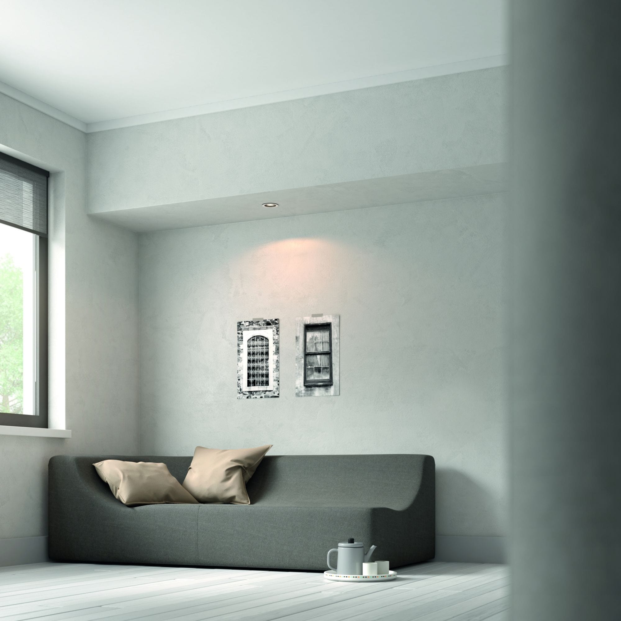 Philips Hue White Amb. Milliskin Einbauspot rund aluminium 350lm Erweiterung