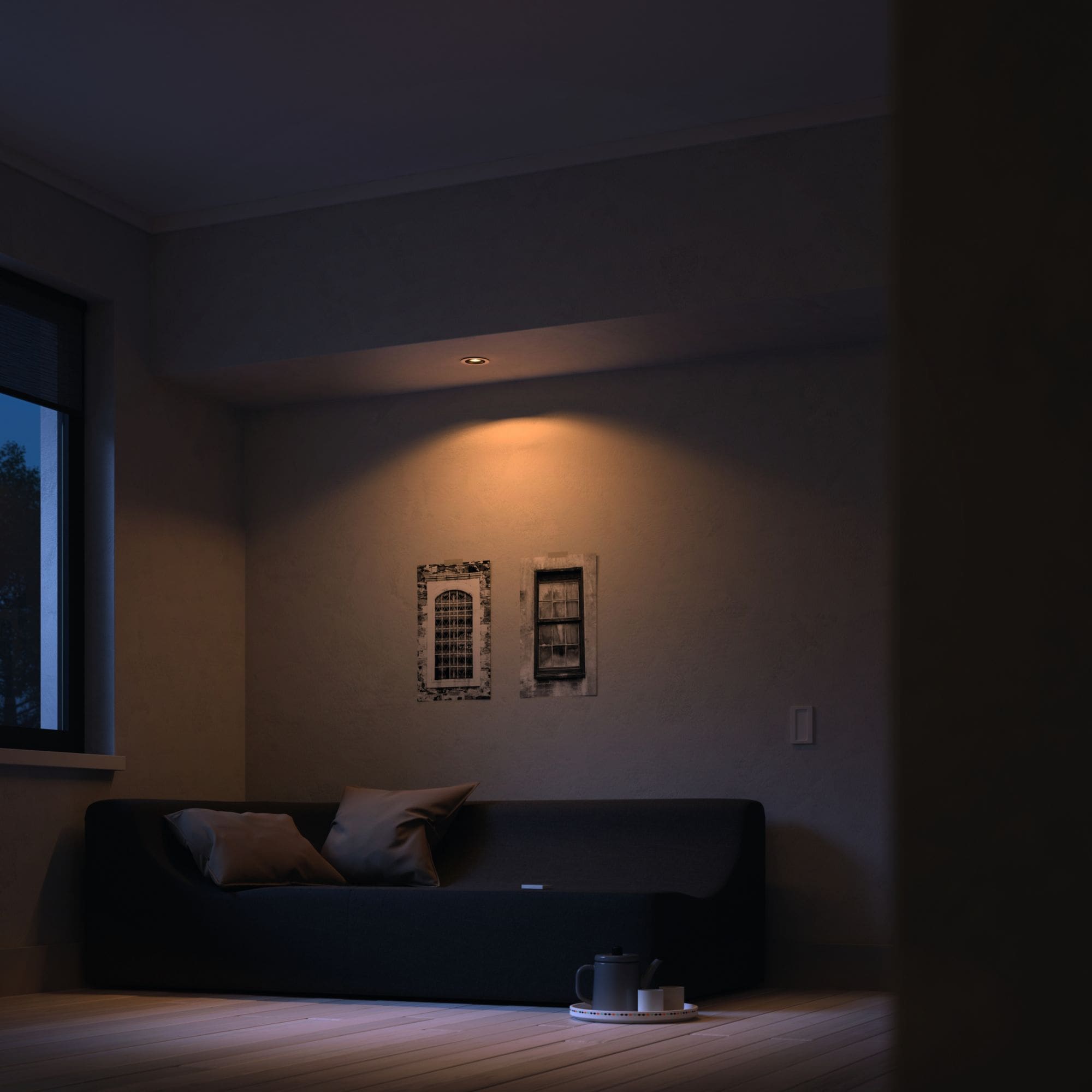 Philips Hue White Amb. Milliskin Einbauspot rund aluminium 350lm Erweiterung